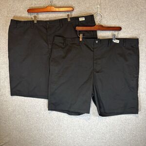 Edwards Turf Tested Mens Shorts Size 48 Black Flat Front Golf Work Uniform Lot 2